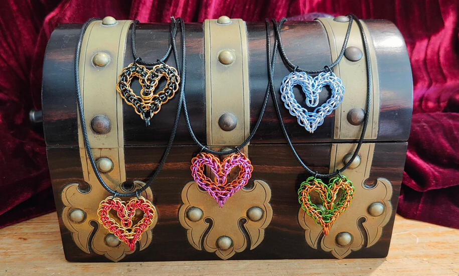 Persian Chainmaille Hearts